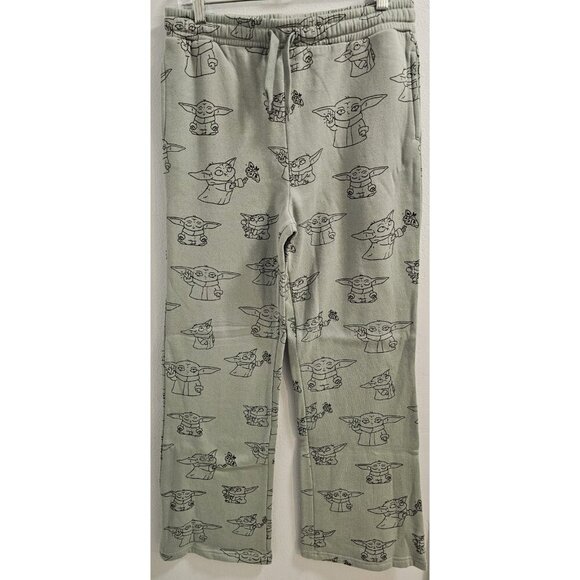 Star Wars Women Baby Yoda Fleece Olive Green Sweatpant W/Pockets Size Medium-NWT - Picture 14 of 14